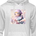 Miniatyrbillede 1 af 3: Hoodie til Voksen | Behagelig Hættetrøje Mega Space Molly Ca grå L