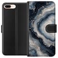 Miniatyrbillede 1 af 3: Kompatibel Tegnebogsetui til Apple iPhone 7 Plus Nattagat blå