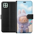Miniatyrbillede 1 af 3: Samsung Galaxy A22 5G Tegnebogsetui Labubu Lyserød Stemning