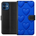 Pikkukuva 1 / 3: Apple iPhone 12 mini Lompakkokotelo Siniset Sydämet