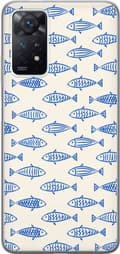 Kompatibelt Mobilskal till Xiaomi Redmi Note 11 Pro Vit fiskgrafik vit