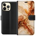 Miniatyrbillede 1 af 3: Kompatibel Tegnebogsetui til Apple iPhone 15 Pro Max Høstagat beige