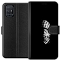 Miniatyrbillede 1 af 3: Samsung Galaxy A71 Tegnebogsetui Keffiyeh-mønster - klassisk sort-hvid palæstinensisk tørklæde med kulturel betydning