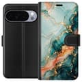 Kompatibel Tegnebogsetui til Google Pixel 11 Pro XL Koralmarmor turkis