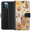 Miniatyrbillede 1 af 3: Apple iPhone 12 Pro Max Tegnebogsetui Kawaii capybara mobilskal med gulliga djurmotiv