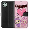 Miniatyrbillede 1 af 3: Samsung Galaxy A22 5G Tegnebogsetui Labubu Pink Monster