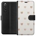 Pikkukuva 1 / 3: Sony Xperia 10 V Lompakkokotelo Teddy-tausta - söpöt teddykarhut pehmeällä taustalla