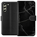 Miniatyrbillede 1 af 3: Samsung Galaxy S21 FE 5G Tegnebogsetui Sort marmor