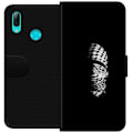 Miniatyrbillede 1 af 3: Huawei P smart 2019 Tegnebogsetui Keffiyeh-mønster - klassisk sort-hvid palæstinensisk tørklæde med kulturel betydning