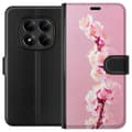 Kompatibel Tegnebogsetui til Xiaomi Redmi Note 15 Pro+ Rosa blomkvist pink