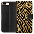 Miniatyrbillede 1 af 3: Apple iPhone 8 Plus Tegnebogsetui Guld & Glitter
