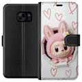 Pikkukuva 1 / 3: Samsung Galaxy S7 Lompakkokotelo Labubu Sydän Taustakuva Pop Mart Rakkausteema Hahmodesign Suosittu Motiivi Keräilytaideteossarja