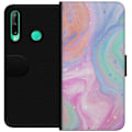 Miniatyrbillede 1 af 3: Huawei P40 lite E Tegnebogsetui Pastelmarmor