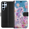 Miniatyrbillede 1 af 3: Samsung Galaxy S24 Ultra Tegnebogsetui Enhjørning Candy Pastel Kawaii Motiv Sød Populær Farve Grafisk Trend Børne Motiv Fantasy Art