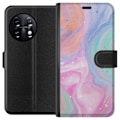 Miniatyrbillede 1 af 3: OnePlus 11 Tegnebogsetui Pastelmarmor