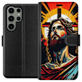Pikkukuva 1 / 3: Samsung Galaxy S23 Ultra Lompakkokotelo Jeesus ja Kortti - usk