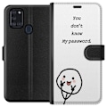 Miniatyrbild 1 av 3: Samsung Galaxy A21s Plånboksfodral You Don’t Know My Password – edgy textmotiv med attityd