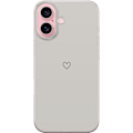Pikkukuva 1 / 3: Apple iPhone 16 Läpinäkyvä kuori Sydän Beige