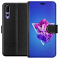 Miniatyrbillede 1 af 3: Huawei P20 Pro Tegnebogsetui Adidas-inspireret blåt design -