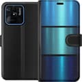 Kompatibelt Plånboksfodral till Xiaomi Redmi 10C Blue Metallic Stripes