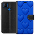 Pikkukuva 1 / 3: Xiaomi Redmi 9C Lompakkokotelo Siniset Sydämet