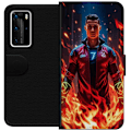 Miniatyrbillede 1 af 3: Huawei P40 Pro Tegnebogsetui Ronaldo Inferno - fodboldhelt i flammer