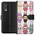 Miniatyrbillede 1 af 3: OnePlus Nord 2 5G Tegnebogsetui Labubu Pink Monster - Popkunst med Kawaii-touch