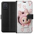 Pikkukuva 1 / 3: Samsung Galaxy A71 Lompakkokotelo Labubu Sydän Taustakuva Pop Mart Rakkausteema Hahmodesign Suosittu Motiivi Keräilytaideteossarja