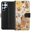 Miniatyrbillede 1 af 3: Samsung Galaxy S24 Ultra Tegnebogsetui Kawaii capybara mobilskal med gulliga djurmotiv