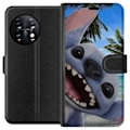 Miniatyrbilde 1 av 3: OnePlus 11 Lommeboketui Stitch mobildeksel med palmer i søtt vennskapsdesign.