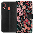 Miniatyrbilde 1 av 3: Samsung Galaxy A20e Lommeboketui Blomster