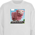 Miniatyrbillede 1 af 3: Sweatshirt til Voksne | Klassisk Collegebluse A Minecraft Movi hvid XXL