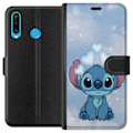 Miniatyrbillede 1 af 3: Huawei P30 lite Tegnebogsetui Stitch Hoppende Glæde - Sjovt Design til Gave