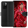 Pikkukuva 1 / 3: Xiaomi Redmi 10 Lompakkokotelo Ronaldon Taidot - CR7 Suunnittelu Aidolle Kannattajalle