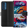 Pikkukuva 1 / 3: Motorola Edge 20 Pro Lompakkokotelo Nopeat Autot - Piirretty K