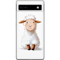 Pikkukuva 1 / 3: Google Pixel 6a Läpinäkyvä kuori Suloinen Lammas - lasten ja vauvan tuotteita sarjakuvatyyliin