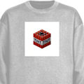 Miniatyrbilde 1 av 3: Sweatshirt for Voksen | Klassisk Collegegenser Minecraft TNT grå S