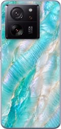 Kompatibelt Mobildeksel til Xiaomi 13T Pro Turkis perlemorgrafikk turkis