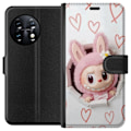 Pikkukuva 1 / 3: OnePlus 11R Lompakkokotelo Labubu Sydän Taustakuva Pop Mart Rakkausteema Hahmodesign Suosittu Motiivi Keräilytaideteossarja