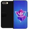 Miniatyrbillede 1 af 3: Huawei Y6 (2018) Tegnebogsetui Adidas-inspireret blåt design