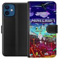 Kompatibel Tegnebogsetui til Apple iPhone 12 mini Minecraft