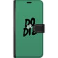 Kompatibel Tegnebogsetui til Xiaomi 13T "Do or Die"-tekst i sort penselstil mod grøn baggrund grøn
