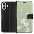 Miniatyrbild 1 av 3: Apple iPhone 16 Plus Plånboksfodral Prästkragar – blommigt mönster i svensk sommarstil