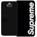 Miniatyrbillede 1 af 3: Sony Xperia 10 Plus Tegnebogsetui Supreme Sort Hvid Streetwear Design Klassisk Modeikon Trend Urban Stil Grafiskt Motiv Populær