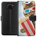 Miniatyrbillede 1 af 3: Xiaomi Redmi Note 9 Tegnebogsetui 3D Kat