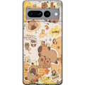Pikkukuva 1 / 3: Google Pixel 7 Pro Läpinäkyvä kuori Kawaii capybara mobilskal med gulliga djurmotiv
