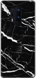 Kompatibelt Mobilskal till OnePlus 8 Pro Svart marmorgrafik svart