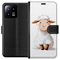 Pikkukuva 1 / 3: Xiaomi 13 Lompakkokotelo Suloinen Lammas - lasten ja vauvan tuotteita sarjakuvatyyliin