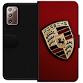 Miniatyrbillede 1 af 3: Samsung Galaxy Note20 Tegnebogsetui Mobil etui med stilfuld Porce-logo i sort og hvid