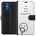 Miniatyrbild 1 av 3: Apple iPhone 12 mini Plånboksfodral You Don’t Know My Password – edgy textmotiv med attityd